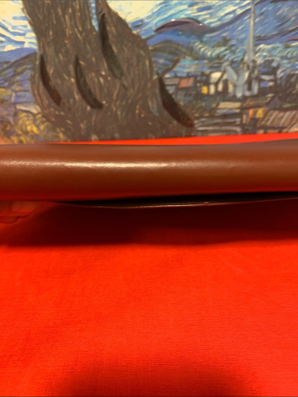 Cartier Leather  EnvelopeClutch in Deep Chestnut  with  COA - Picture 8 of 12